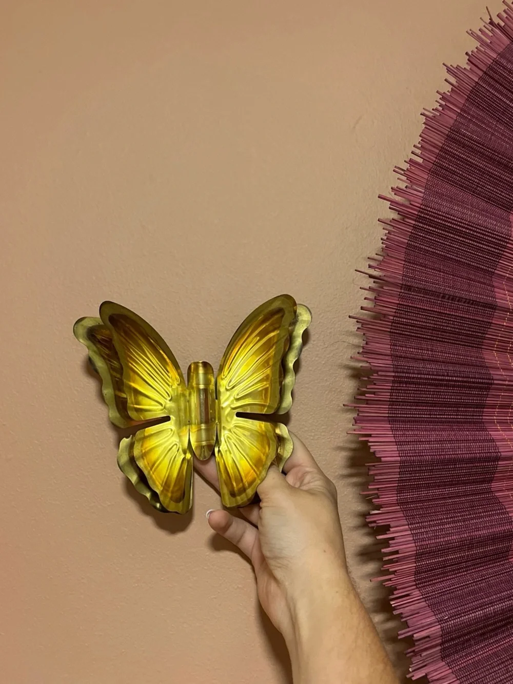Hand Crafted Gold Butterfly Wall Accent